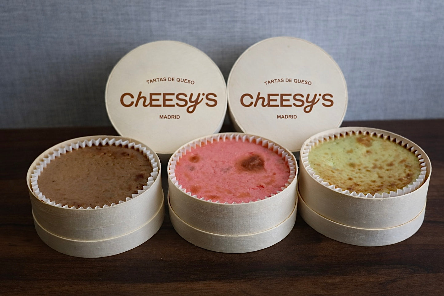 Mini tarta de queso y café